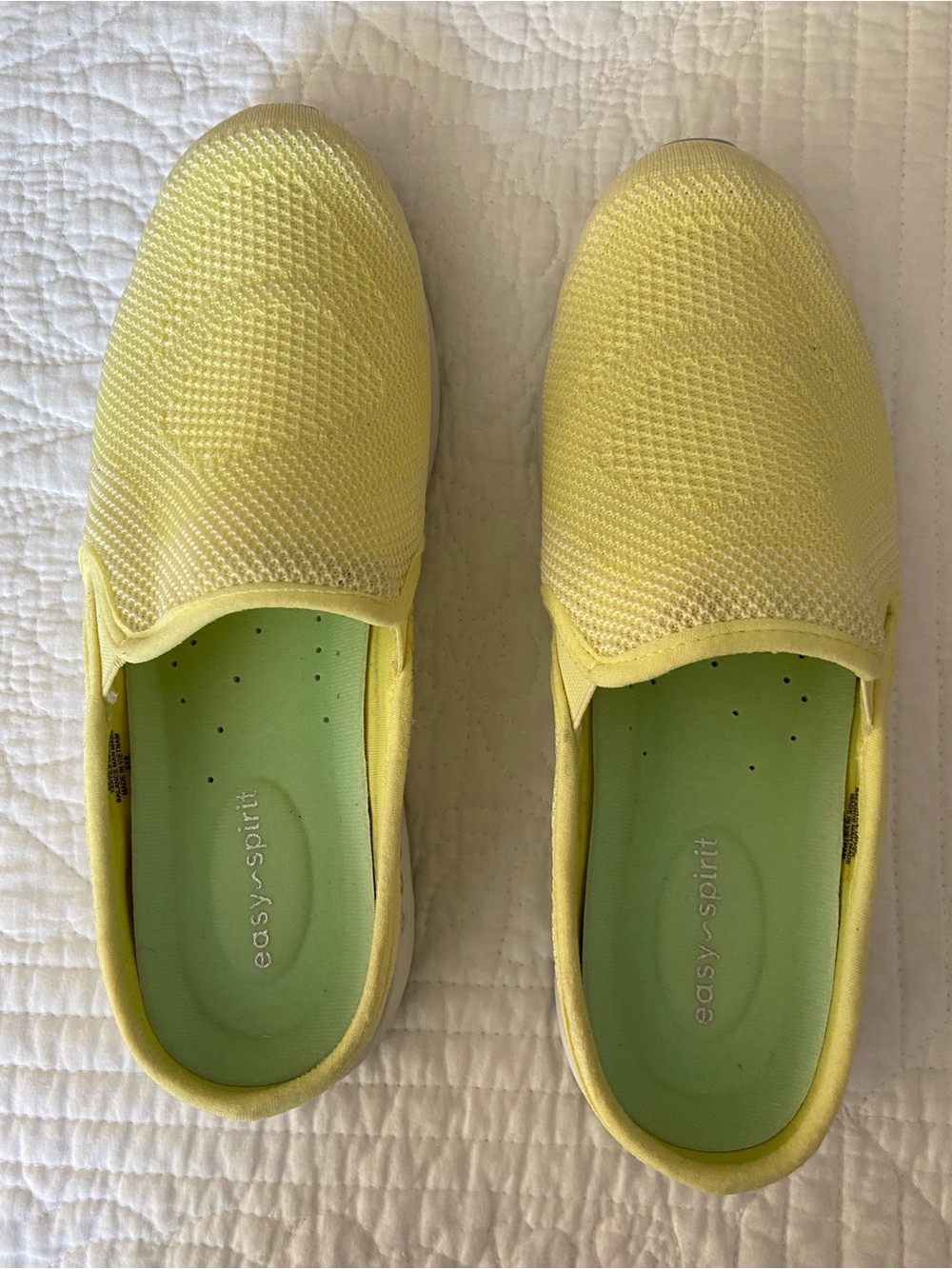 Easy Spirit Takeknit Eco Clogs in Yellow